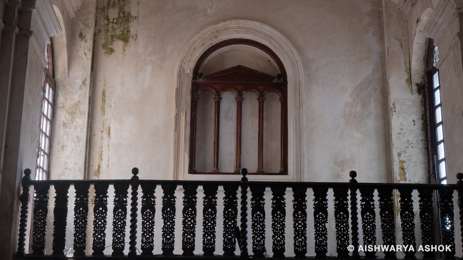 A weathered hall